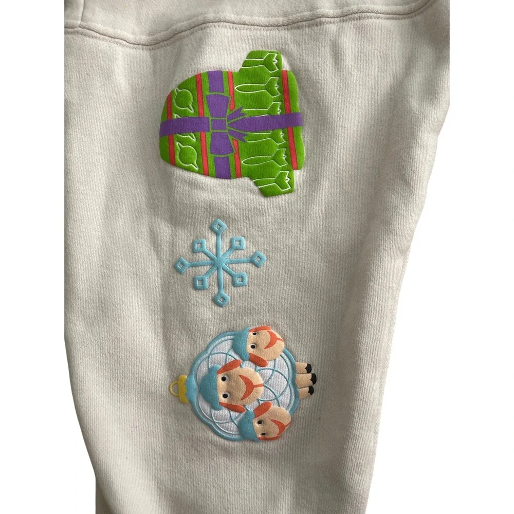 Disney Pixar Spirit Jersey XL Holiday Christmas Checkered Sherpa Ornament Cream